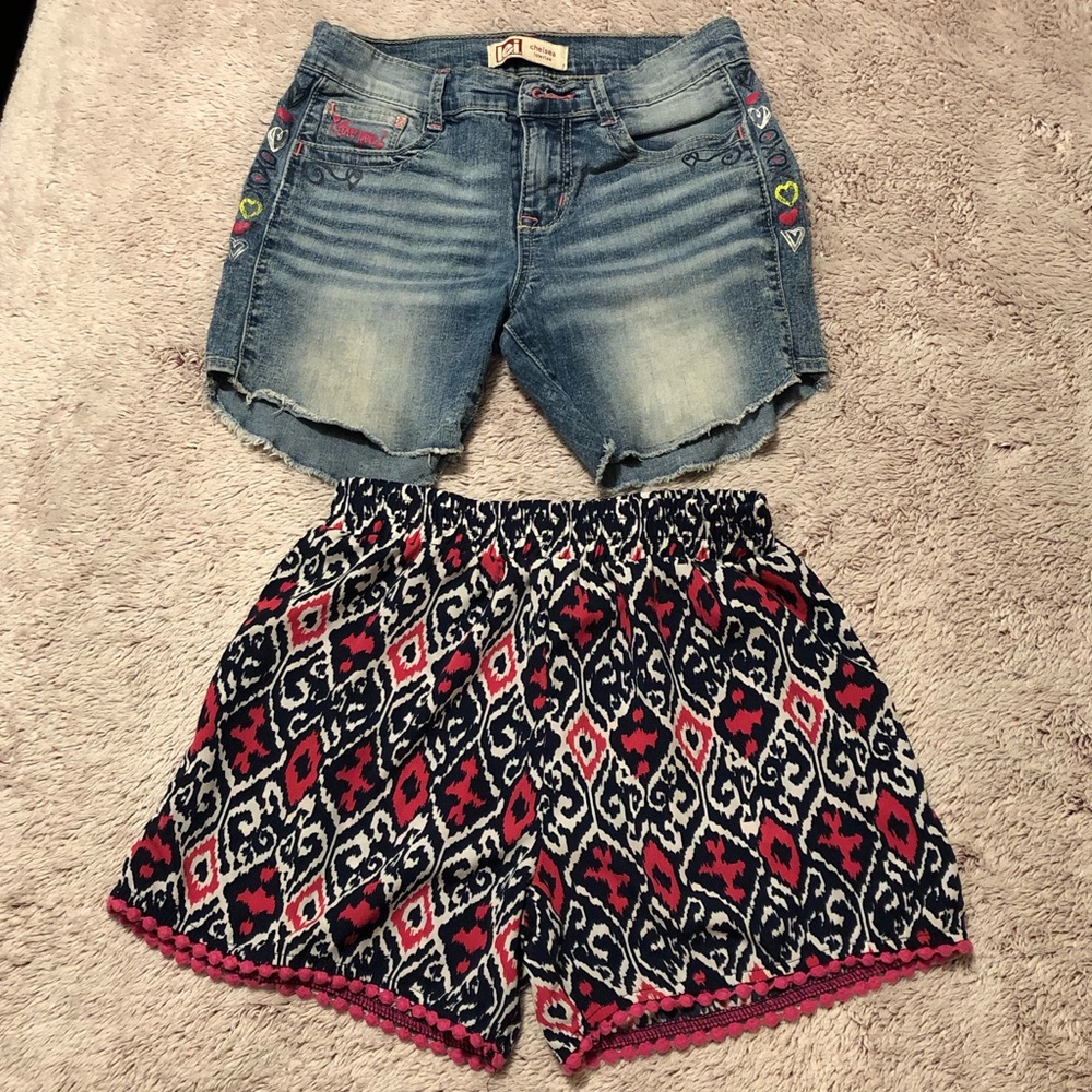 2 pair of girls shorts